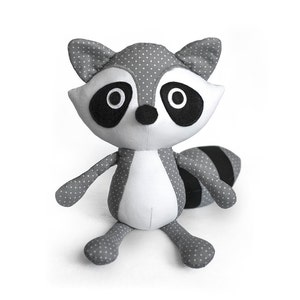 Raccoon softie pattern PDF sewing toys