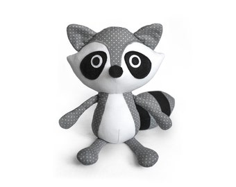 Raccoon softie pattern PDF sewing toys