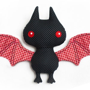 Bat softie sewing pattern PDF