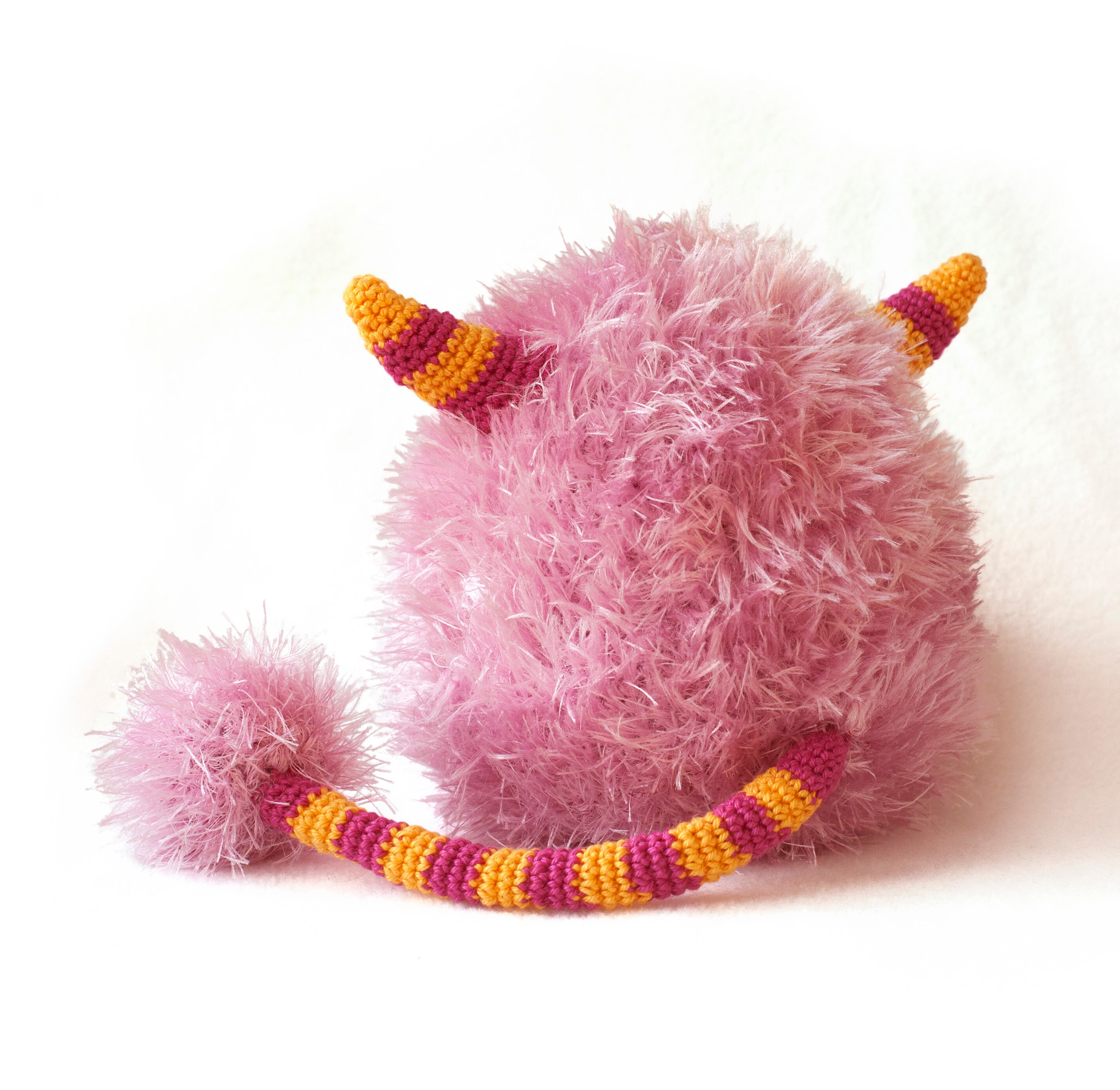 Bibi the Cotton Pink Candy Monster Amigurumi Crochet Toy Pattern