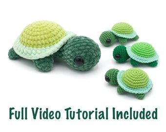 Patron au crochet Tortue Amigurumi - Patron PDF au crochet facile pour débutants