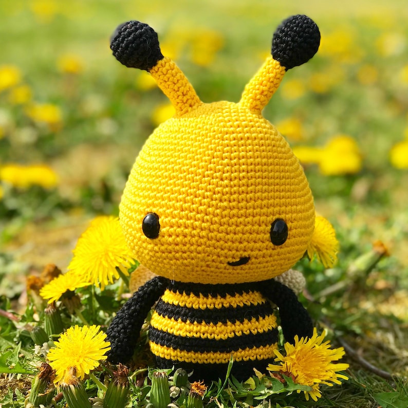 Crochet Toy Pattern Barry the Bee Amigurumi PDF Tutorial Make your own cute Bee DIY image 4
