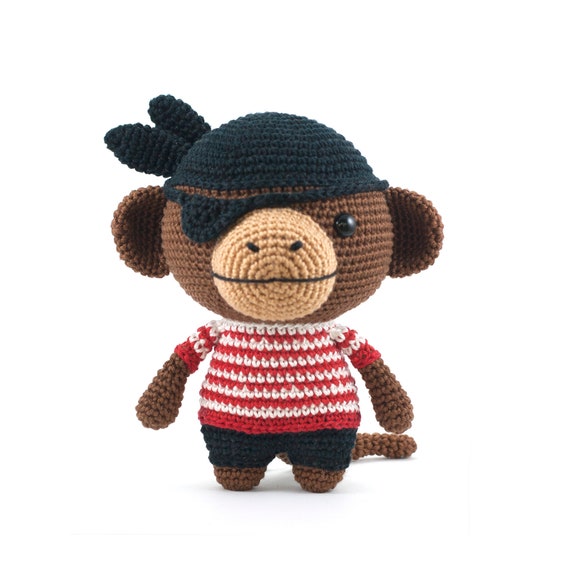 Jack the Pirate Monkey Amigurumi Crochet Pattern PDF - Etsy UK Jack the Pirate Monkey Amigurumi Crochet Pattern PDF - Etsy UK