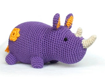 Crochet Pattern rhino amigurumi PDF