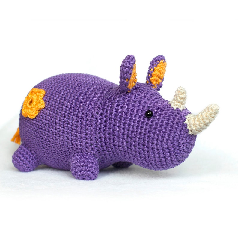 Crochet Pattern rhino amigurumi PDF image 1