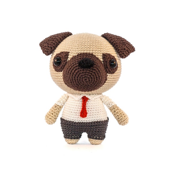Mr Pug Amigurumi dog Crochet Pattern PDF