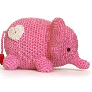 Crochet Pattern elephant amigurumi PDF love valentine image 3