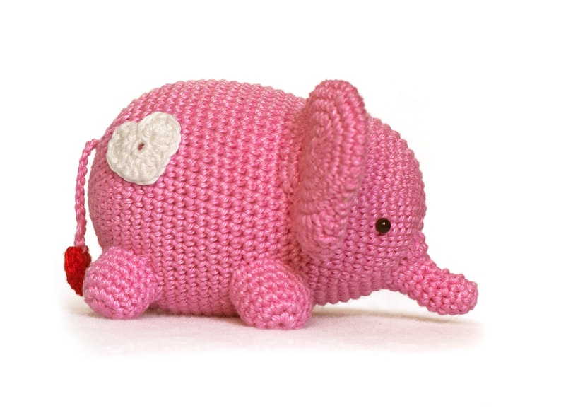 Crochet Pattern elephant amigurumi PDF love valentine image 3