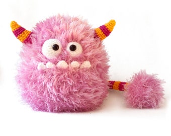 Bibi das Zuckerwatte Monster Amigurumi Häkelanleitung PDF häkeln