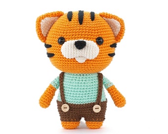 Jimmy the Tiger Amigurumi  Crochet Pattern PDF - cute tiger toy pattern