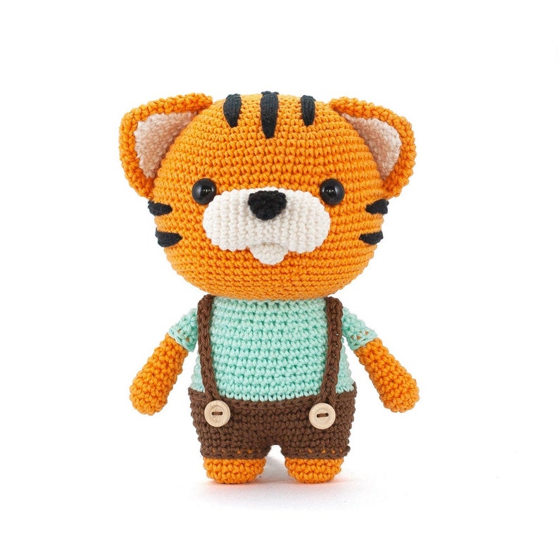 Jimmy the Tiger Amigurumi Crochet Pattern PDF cute tiger toy pattern image 1