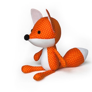 Sewing Pattern Fox PDF Stuffed Toy Plush Softie image 1