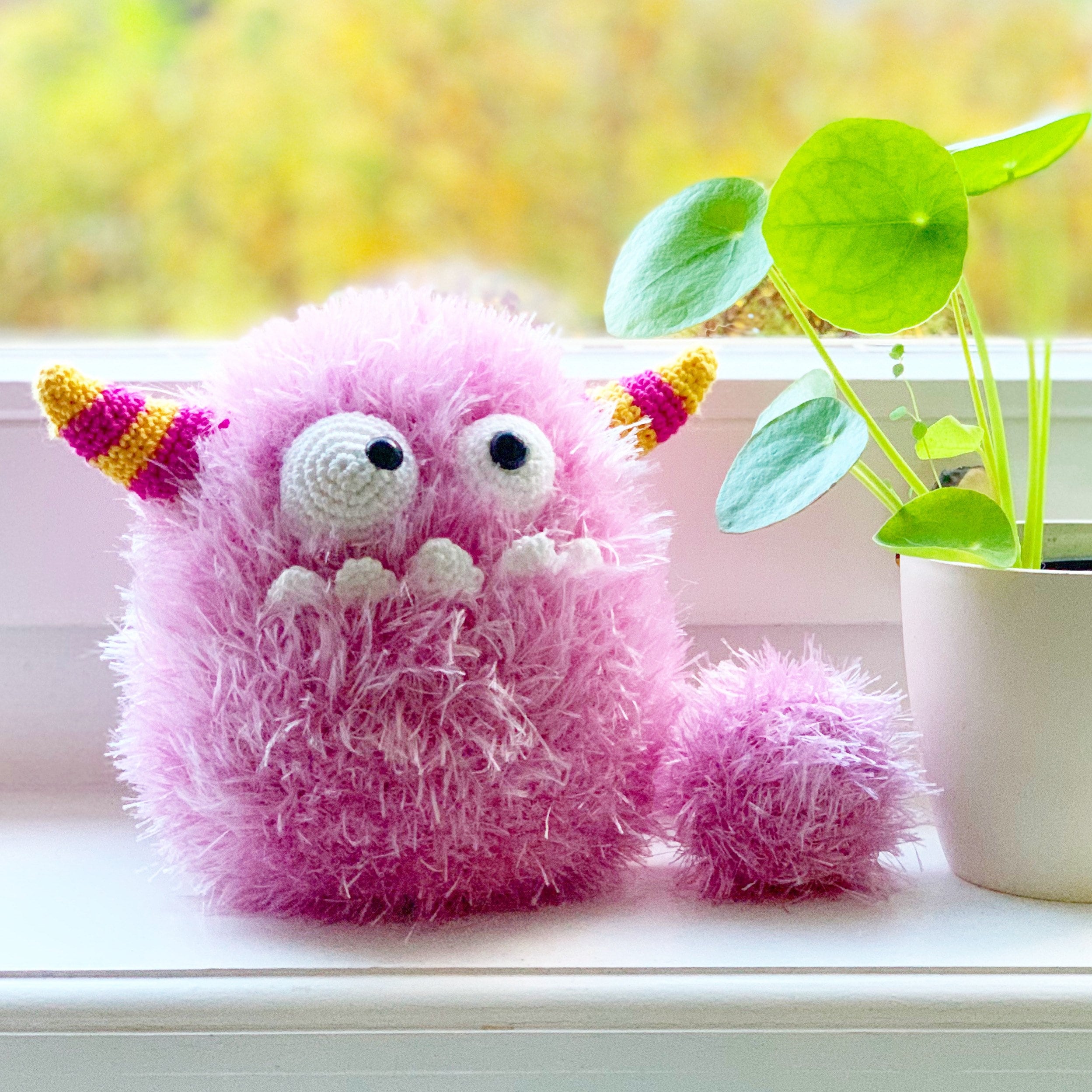 Bibi the Cotton Pink Candy Monster Amigurumi Crochet Toy Pattern