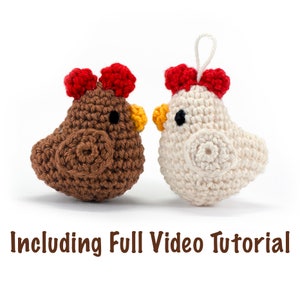 Cute Chicken Amigurumi pattern - Easy crochet pdf pattern for beginners