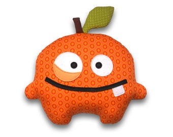 Orrico the orange  easy sewing pattern PDF stuffed food toy