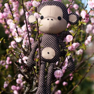 Cute Monkey rag doll sewing pattern PDF image 4