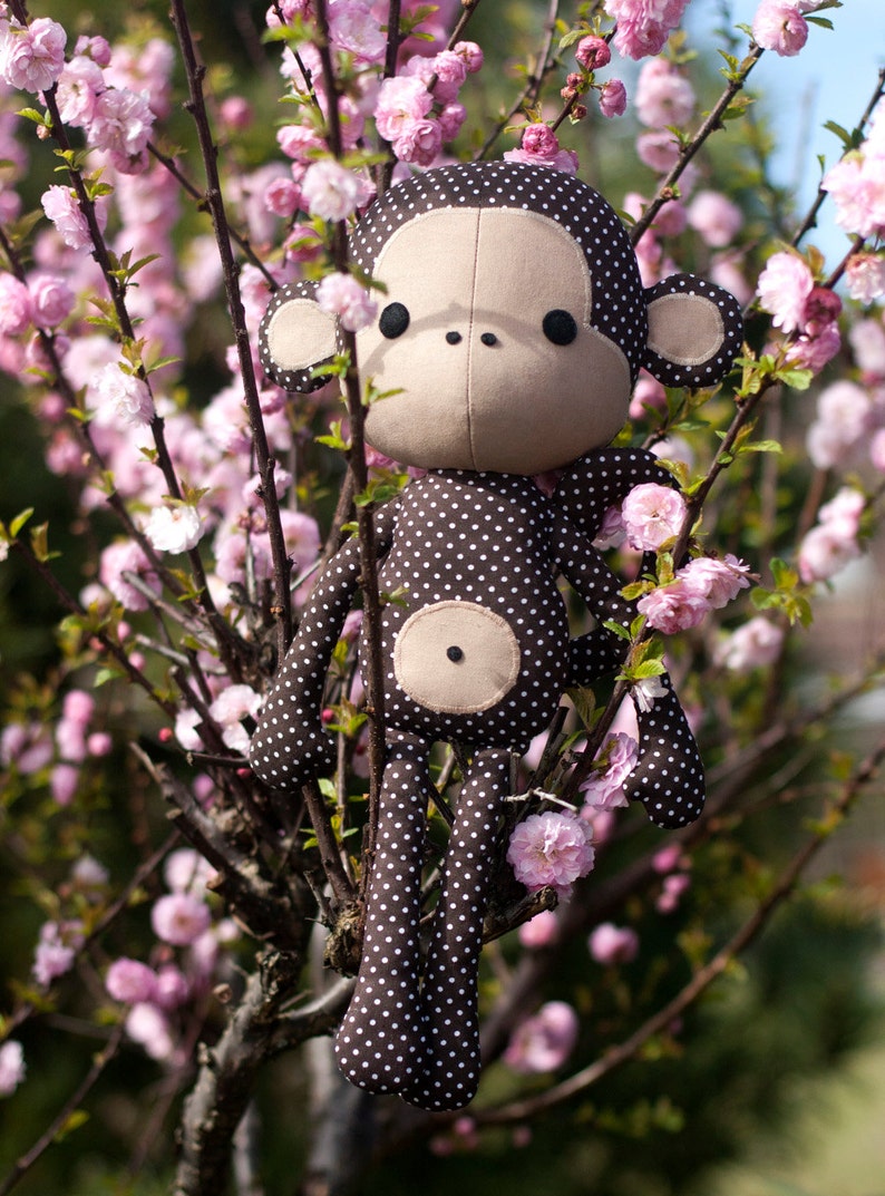 Cute Monkey rag doll sewing pattern PDF image 4