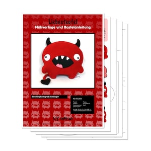 Love Devil valentine sewing pattern plush toy PDF image 4