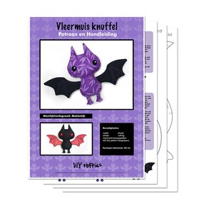 Bat softie sewing pattern PDF image 5