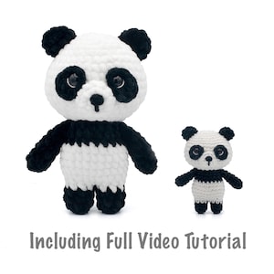 Pepe the Panda Bear Amigurumi Crochet Pattern: Easy Plushie with Video (PDF)