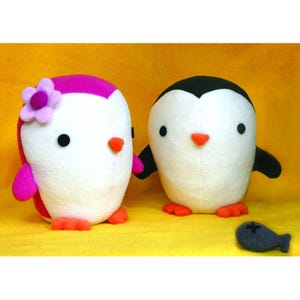 Cute Penguin Pattern - soft toy sewing pattern PDF instant download