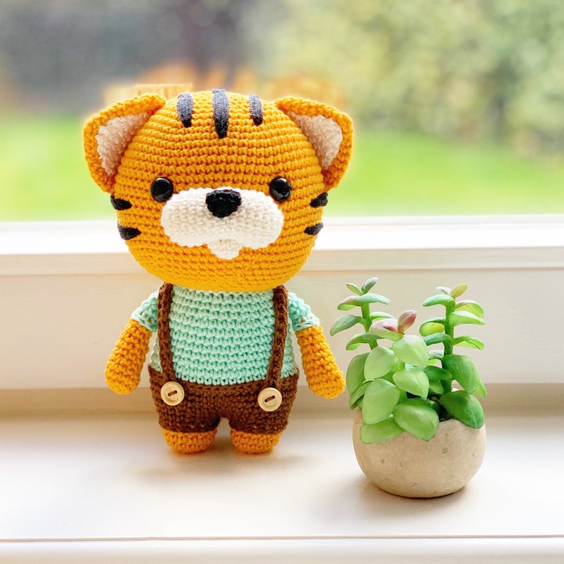 Jimmy the Tiger Amigurumi Crochet Pattern PDF cute tiger toy pattern image 5