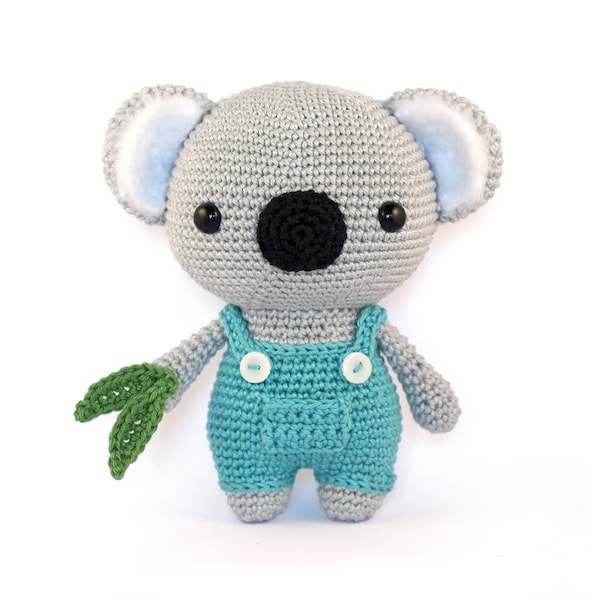 Koala Amigurumi Crochet Pattern (PDF) – Gardening Overalls Toy