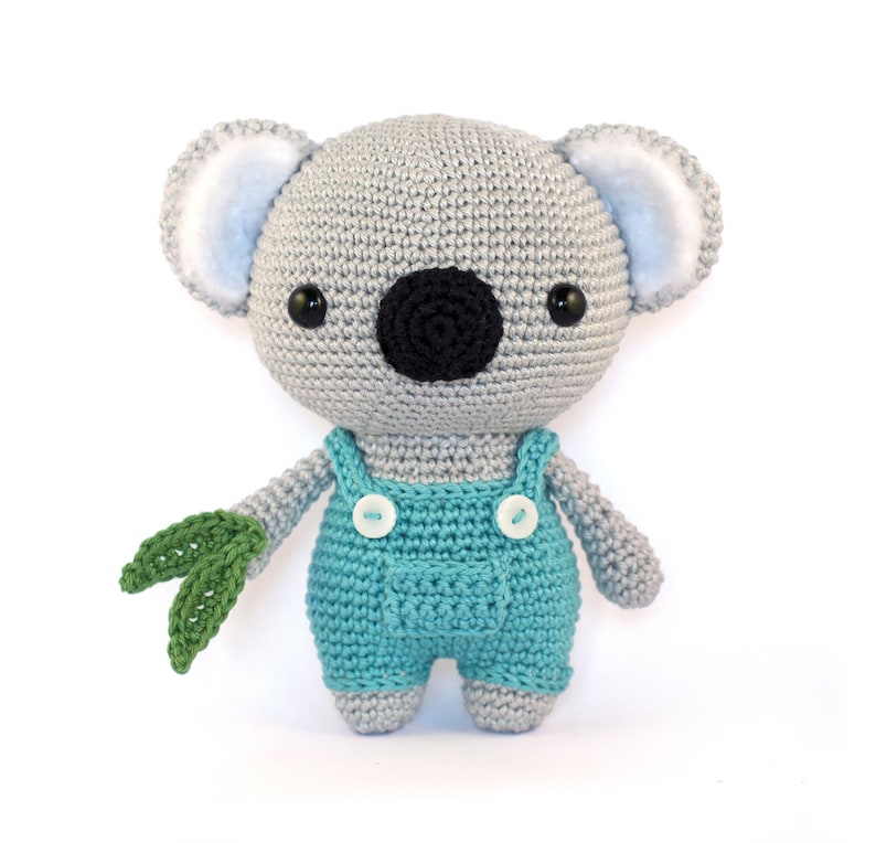 Koala Amigurumi Crochet Pattern (PDF) – Gardening Overalls Toy image 1
