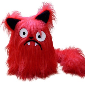 Molde do bicho de pelúcia Boris, o gato vermelho em PDF - tutorial de costura com pele sintética imagem 1