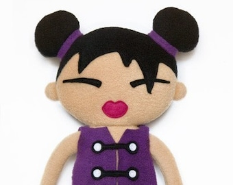 Patrón de costura de vellón para muñecas de tela - Muñeca de trapo japonesa Miko