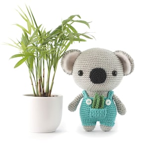 Koala Amigurumi Crochet Pattern (PDF) – Gardening Overalls Toy image 5