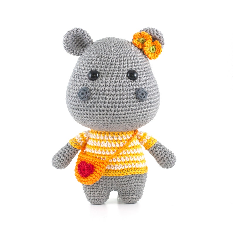 Hannah the Hippo Amigurumi crochet pattern PDF image 1
