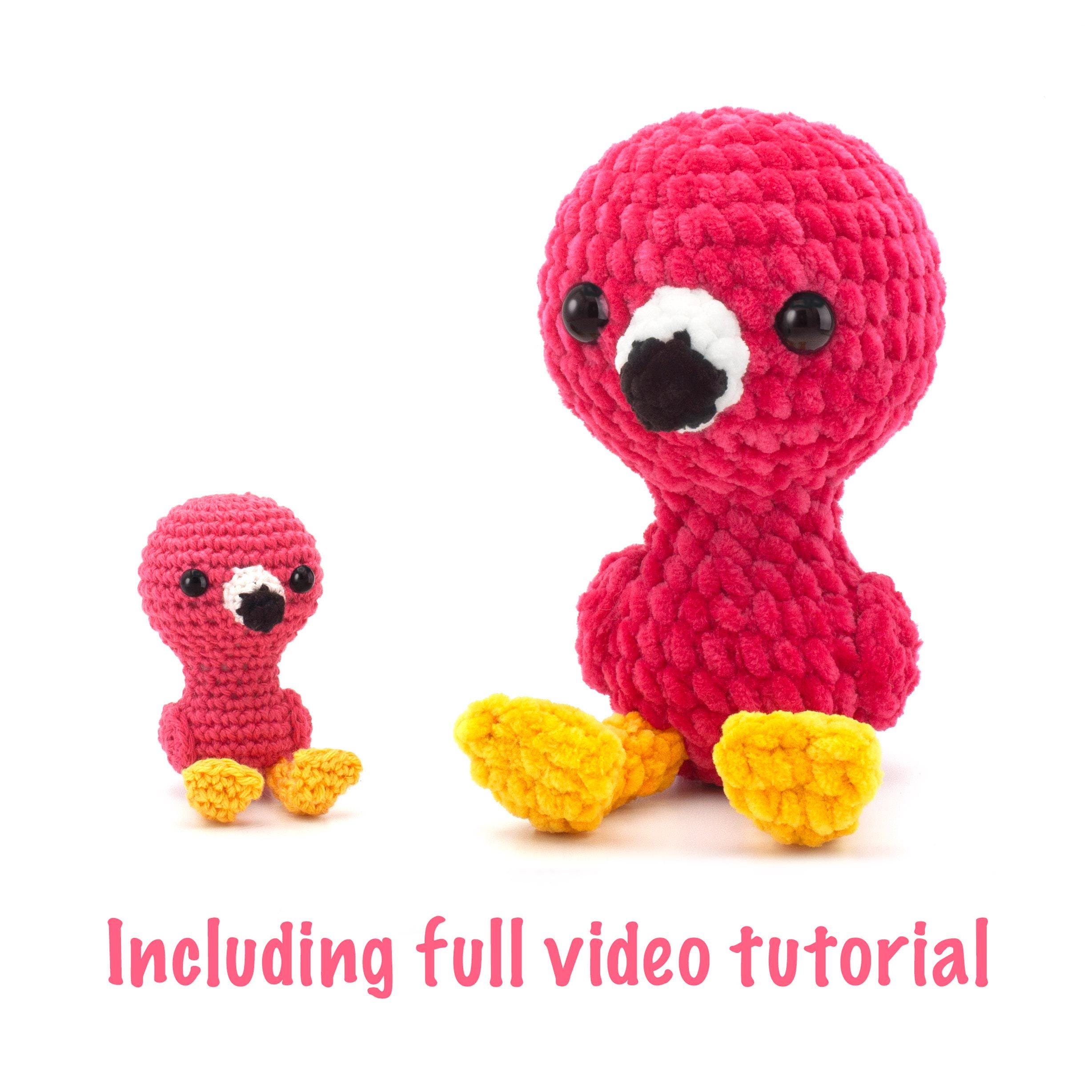 38 Flamingo Crochet Patterns to Add Tropical Charm to Your Handmade Collection 26 Flamingo bird easy Amigurumi pattern for beginners