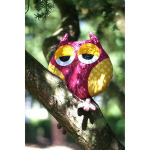 Sleepy owl softie sewing pattern owl soft toy PDF image 2