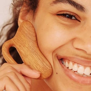 Skin-Care Gift Wooden Gua Sha Massager for Face and Neck Unique Gift Personalized Gift for Wife Gua Sha Facial Tools Scraping Massage Tool