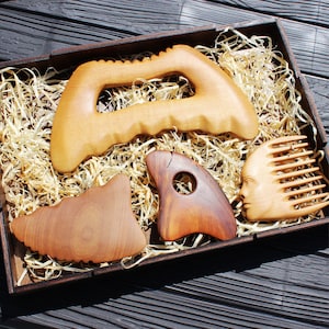 Regalo personalizado Juego de madera Gua Sha Regalo único Regalo para esposa Herramientas Gua Sha Herramientas de masaje Regalo para el cuidado de la piel Herramienta de belleza para el contorno corporal