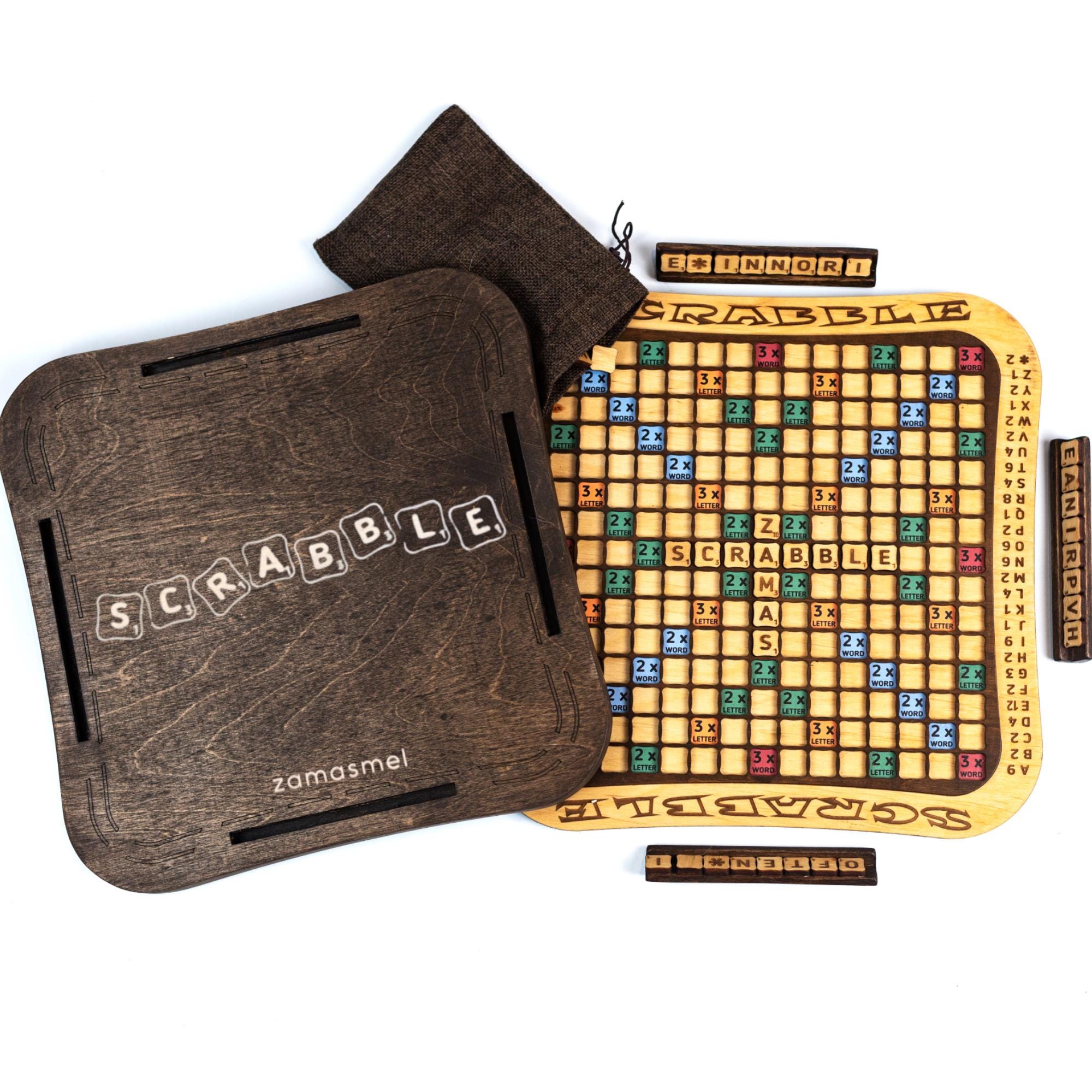 Personalized Scrabble Game Set Board Game for Family Personalized ...