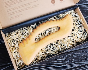 Unique Gift Wooden Gua Sha Massager for Body Personalized Gift for Wife Gua Sha Body Tools Scraping Massage Tool Skin-Care Gift