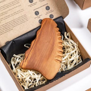 Natural Lymphatic Drainage Too Wooden Gua Sha Massager for Face & Body Facial Sculpting Anti-Aging Relaxing Self-Care Gift Skincare Tool