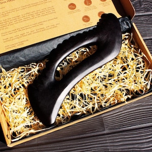 Gua Sha de madera para cuerpo, versión negra, herramienta de belleza, masajeador Gua Sha para cuerpo, regalo personalizado para esposa, masajeador antienvejecimiento, cuidado corporal