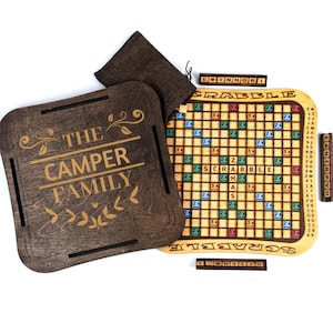 Scrabblebordspel voor familie Gepersonaliseerd familiecadeau Beste familiebordspel, bordspellen voor volwassenen Brain Game