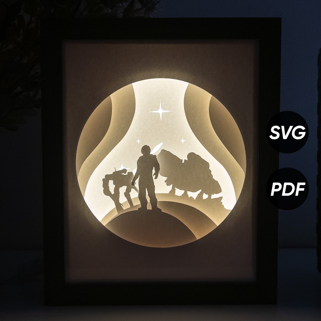 Space Star DIY Light Box Templates (PDF for Printing + SVG for Cutting ...