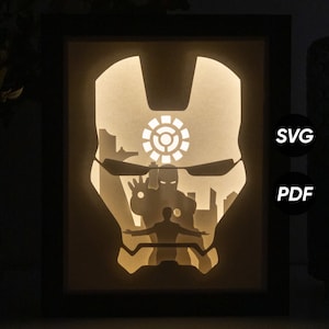 Modelli fai da te per light box in ferro (PDF per la stampa + SVG per macchine da taglio) + Video tutorial su come realizzare una shadow box