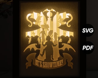 Beetle Horror DIY Light Box Templates (PDF for printing + SVG for cutting machines) + How to Make Shadow Box Video Tutorial