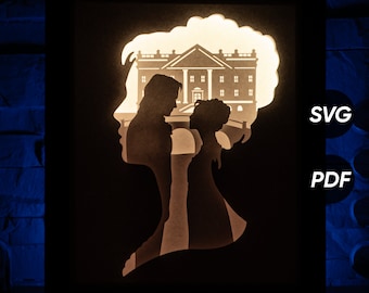 Pride DIY lightbox-sjablonen (pdf om af te drukken + SVG voor snijmachines) + videotutorial over het maken van een Shadow Box