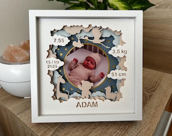 Gepersonaliseerde lijst pasgeboren baby - SVG-sjablonen + alfabet voor personalisatie + tutorials "Hoe maak je het" en "Aanpassen"