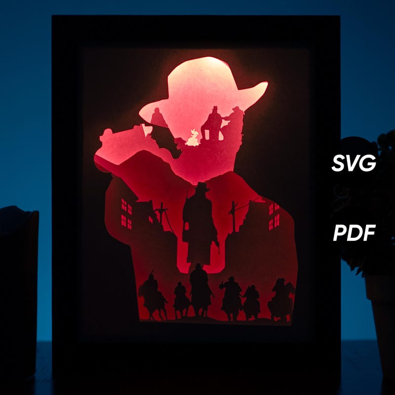 Shadow Box Template Free Rdr2 Red Dead Redemption 2 - Etsy