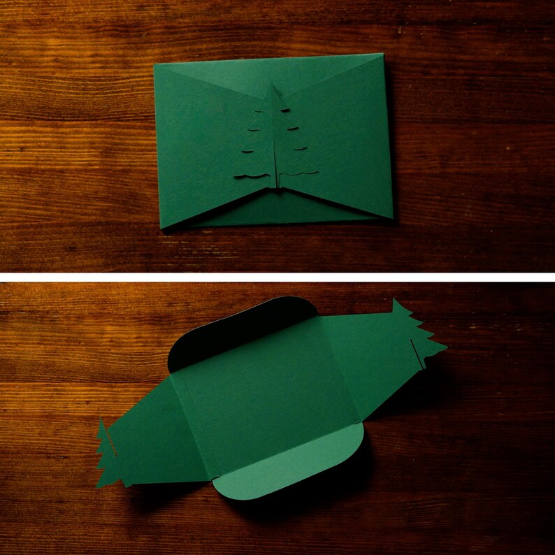 Plantillas de sobre navideño DIY con árbol / SVG + PDF y videotutorial ...
