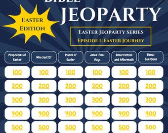 Wielkanocna gra quizowa o Biblii: Christian JeoParty PowerPoint (do pobrania w wersji cyfrowej)