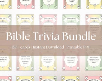 Gra w quiz biblijny: ponad 150 kart dla kościoła i rodziny (plik PDF do druku)